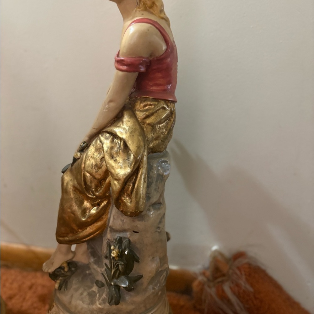 August Moreau spelter lamp turn of century - Picture 5 of 12